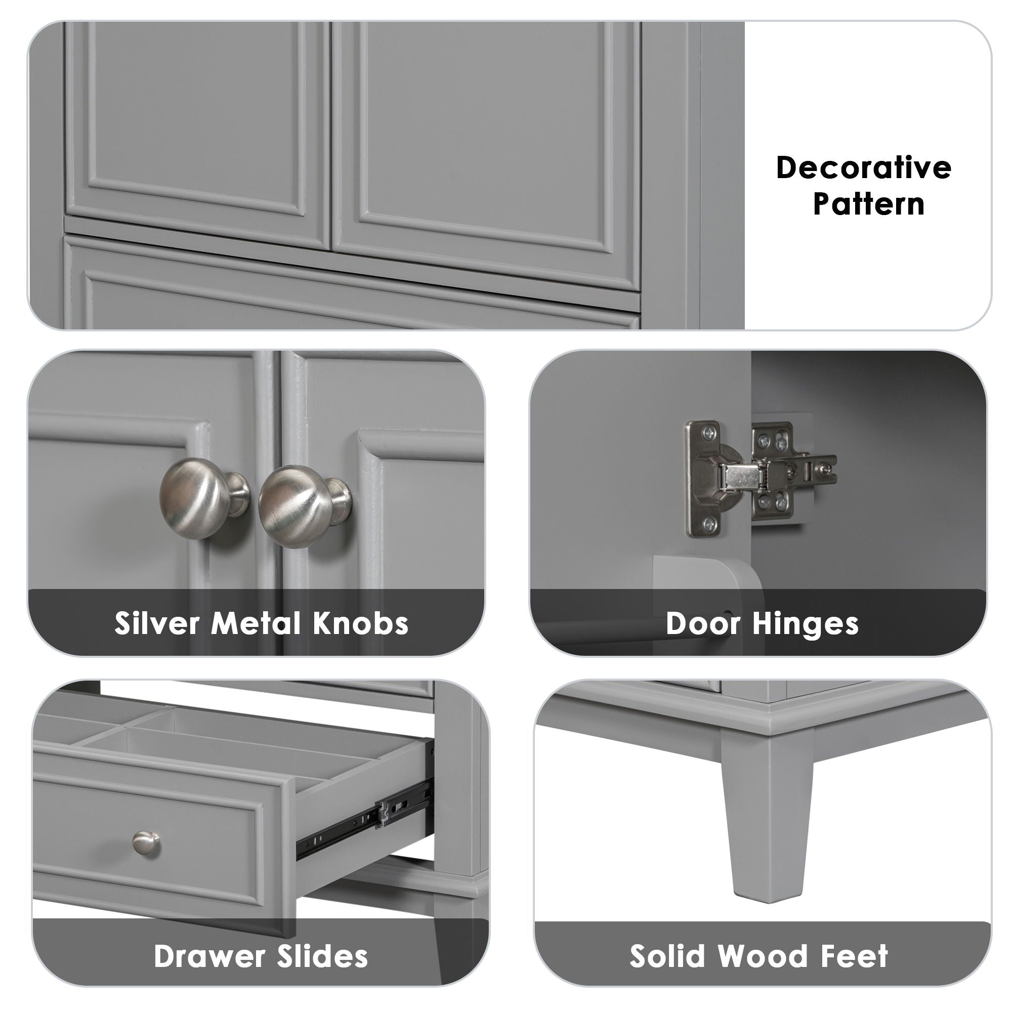 Modern Bathroom Vanity Base Only With Doors And Drawer