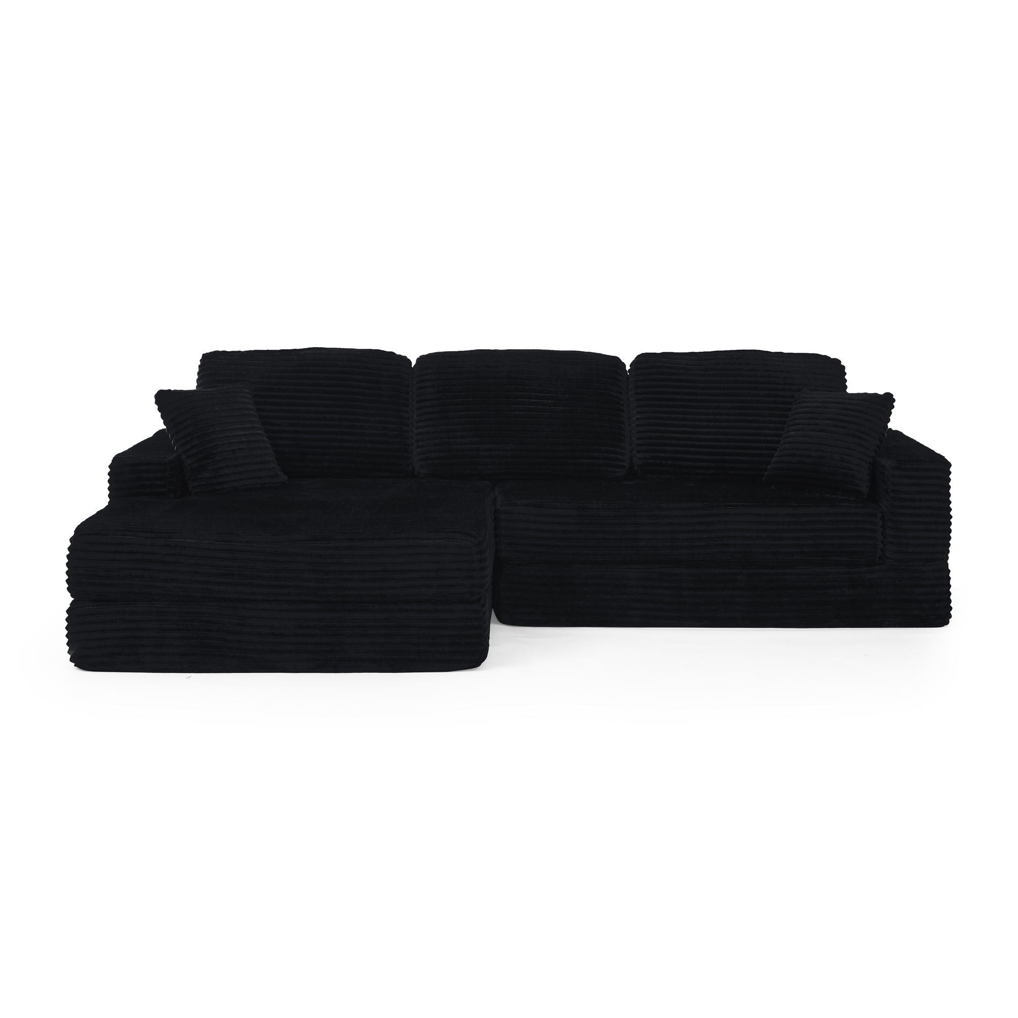 Modern Minimalist L Shape Modular Sectional Sofa, Couch