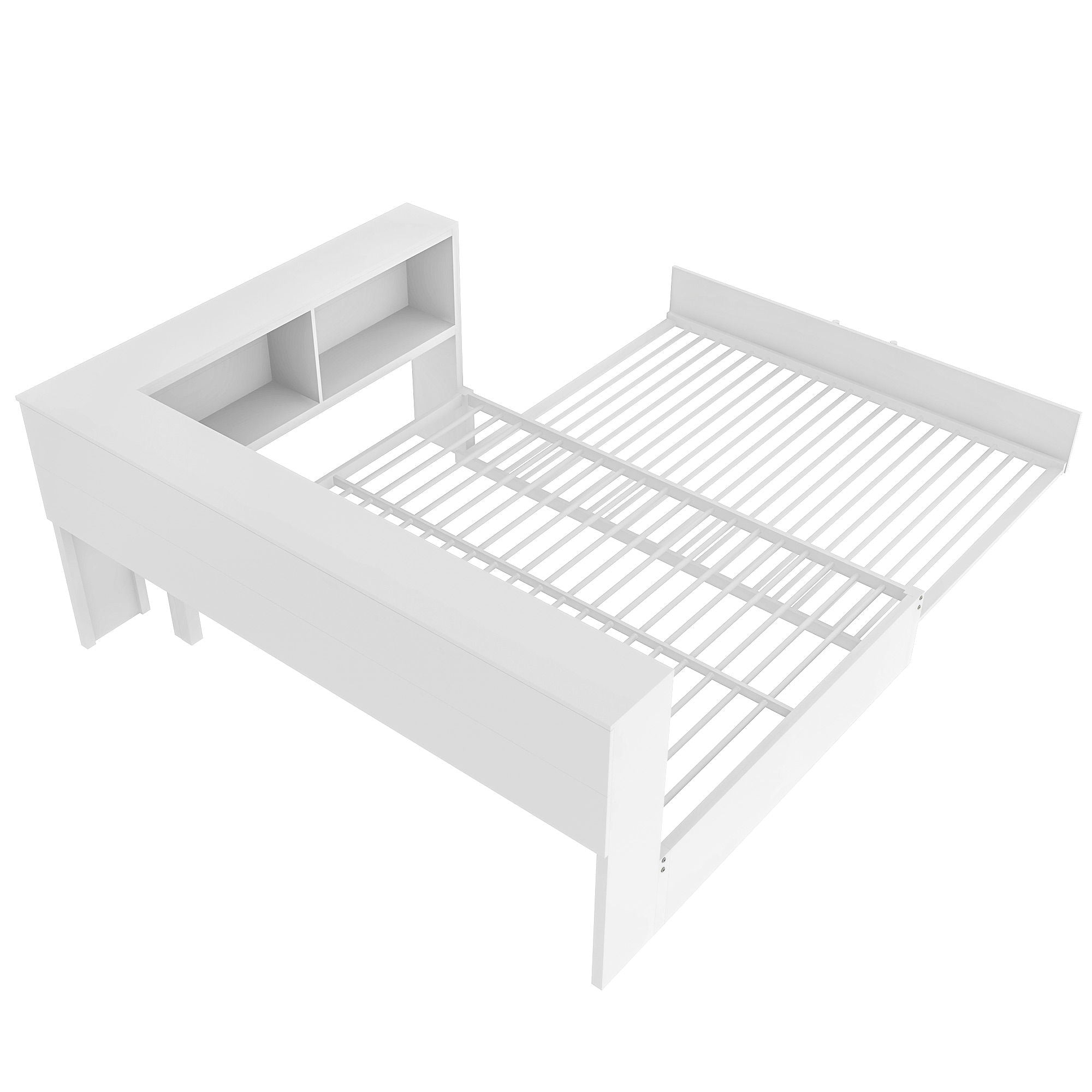 Daybed With Trundle, Storage Cabinets And USB Ports
