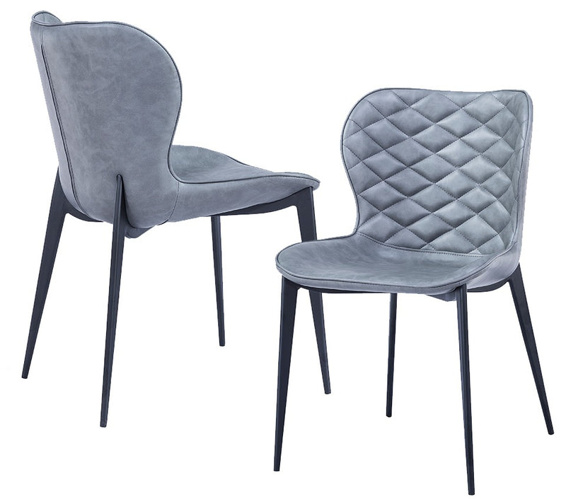 Modrest Felicia - Modern Grey & Black Dining Chair (Set of 2)