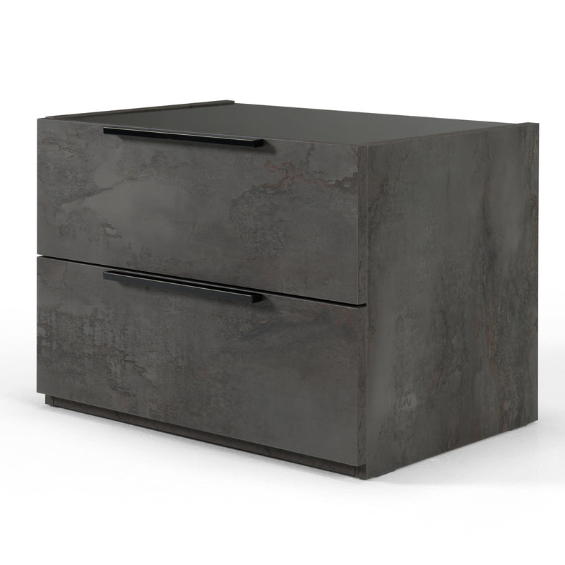Nova Domus Ferrara - Modern Volcano Oxide Grey Nightstand