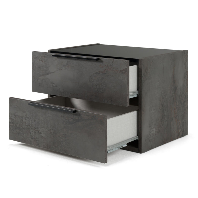 Nova Domus Ferrara - Modern Volcano Oxide Grey Nightstand