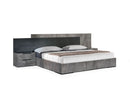 California King Nova Domus Ferrara - Modern Volcano Oxide Grey Bed