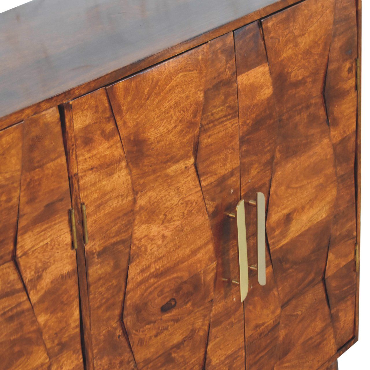 Wavecrest Cabinet, 4 Shelves - Chestnut