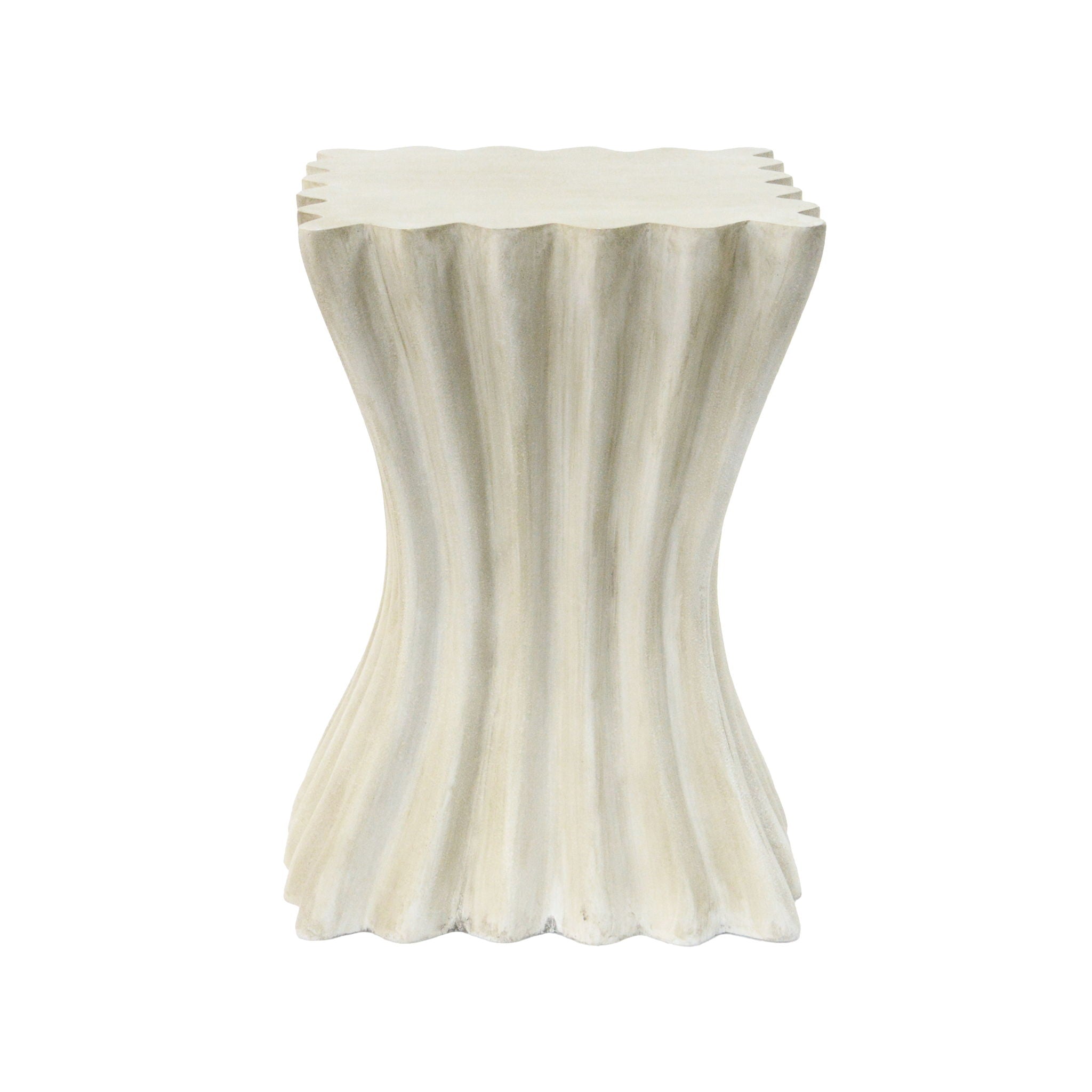 Mgo Archaistic Wavy Side Table - Antique Sandstone