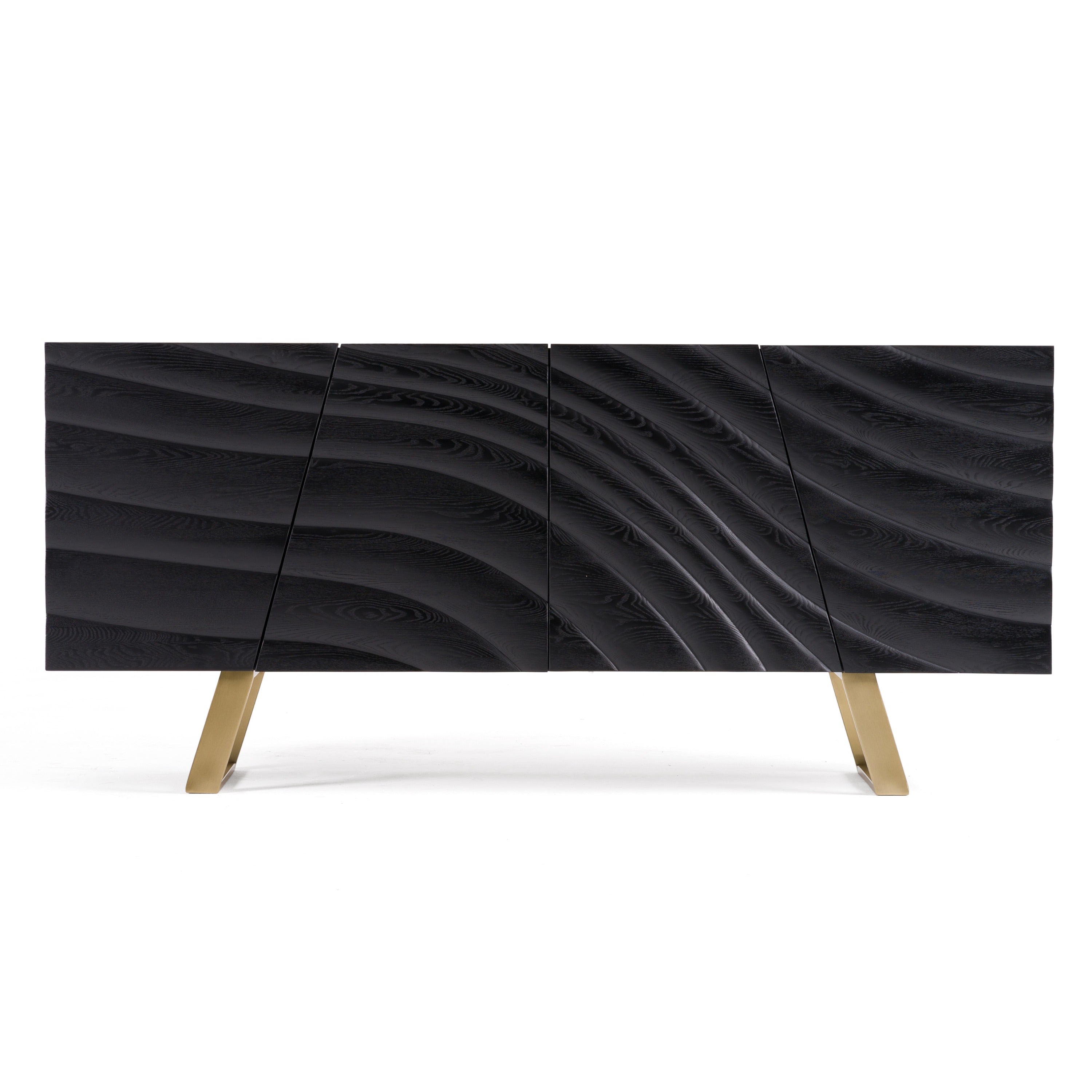 Modrest Finley Mid-Century Black & Gold Buffet