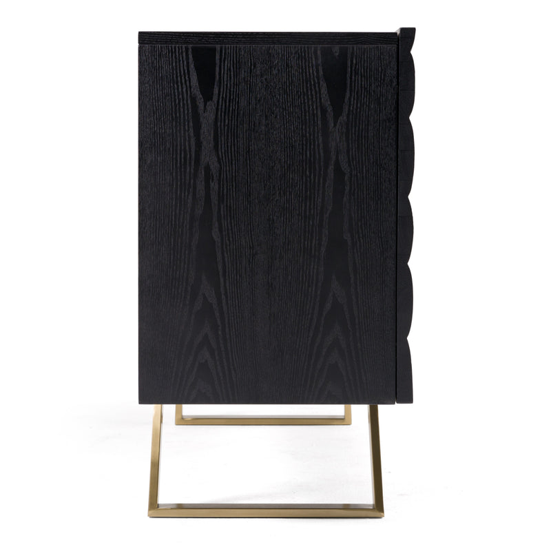 Modrest Finley Mid-Century Black & Gold Buffet
