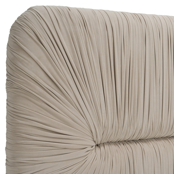 Modrest Florence - Modern Beige Velvet + Gold Bed