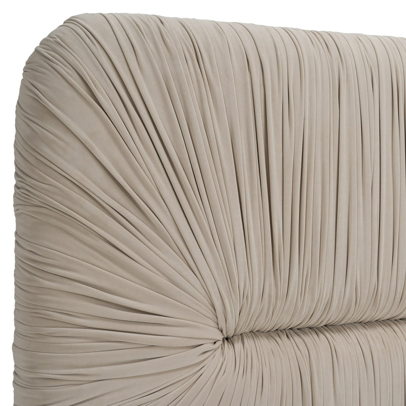 Modrest Florence - Modern Beige Velvet + Gold Bed