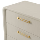 Modrest Florence - Modern Beige Leatherette + Gold Dresser