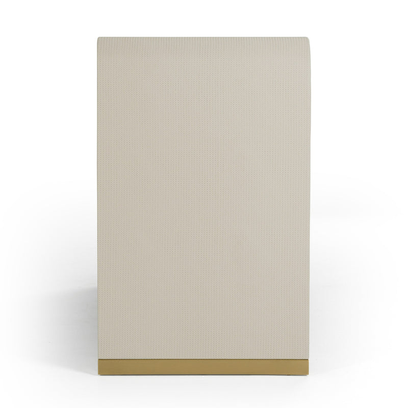 Modrest Florence - Modern Beige Leatherette + Gold Dresser