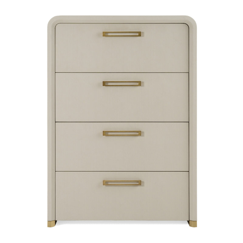 Modrest Florence - Modern Beige Leatherette + Gold Chest