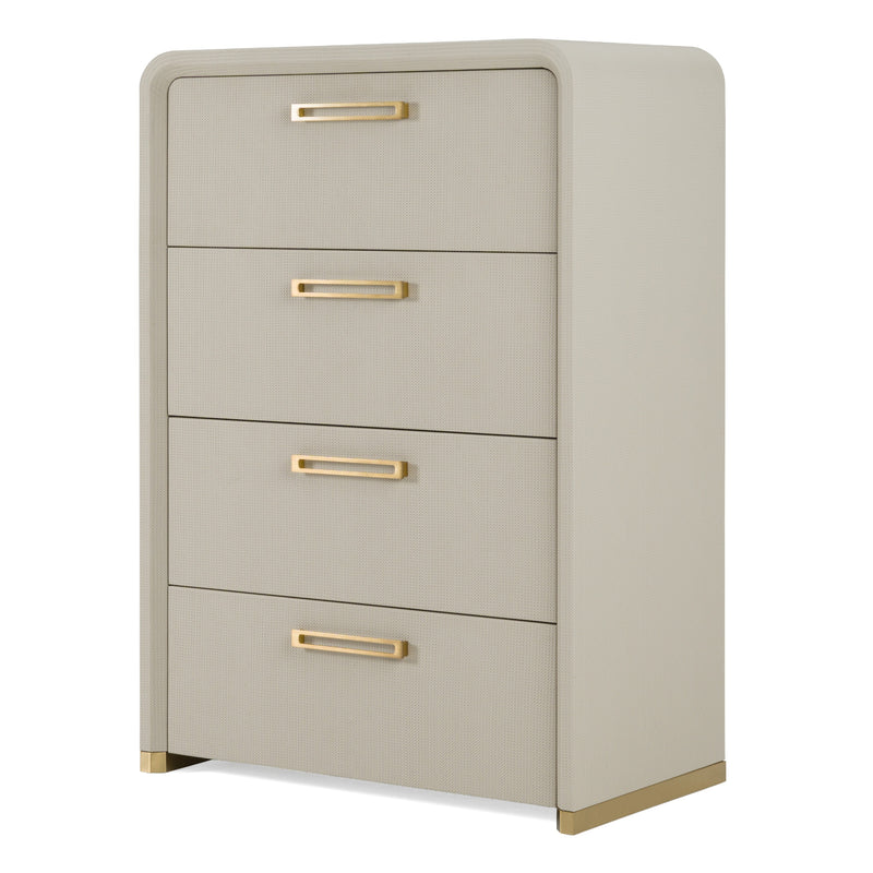 Modrest Florence - Modern Beige Leatherette + Gold Chest