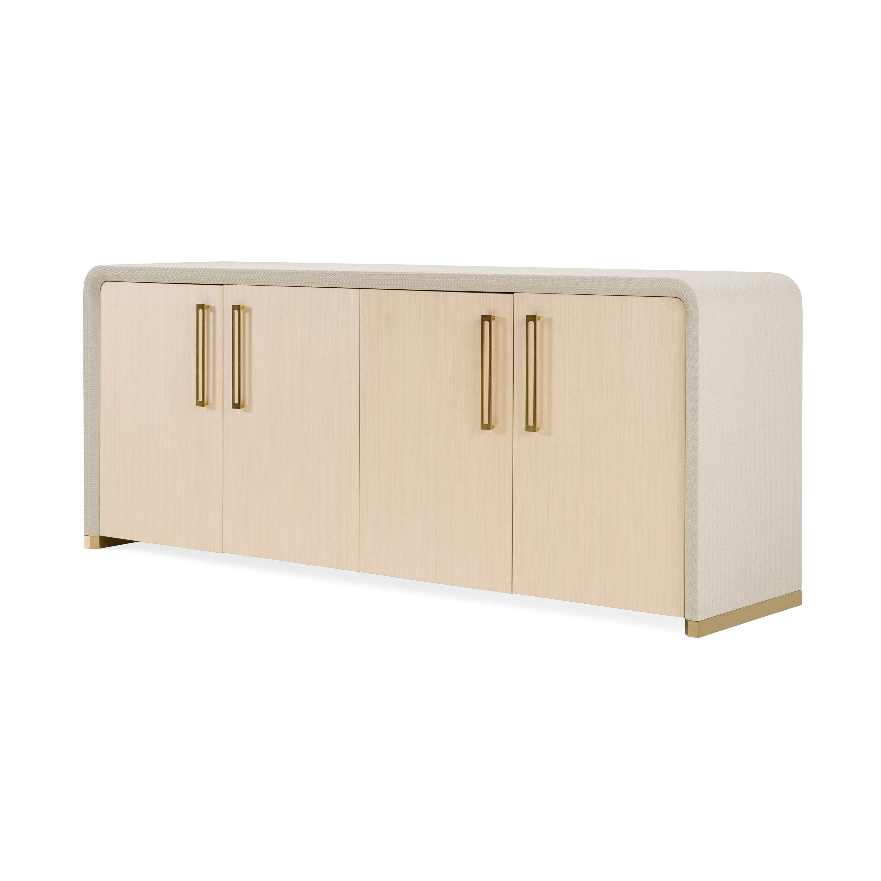 Modrest Florence - Modern Beige Leatherette + Gold Buffet