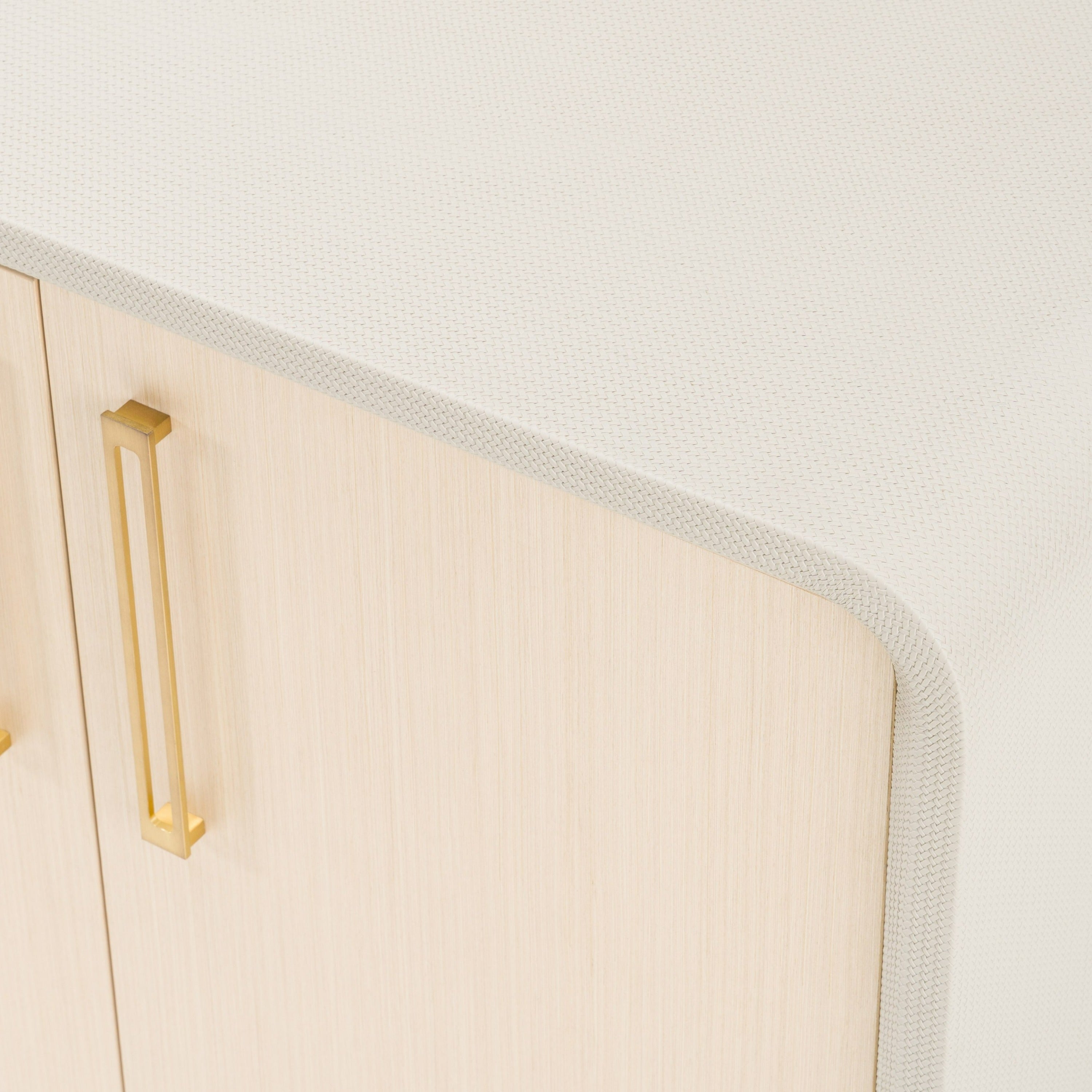 Modrest Florence - Modern Beige Leatherette + Gold Buffet