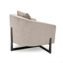 Modrest Forbis - Contemporary Light Grey Fabric Accent Chair