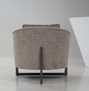 Modrest Forbis - Contemporary Light Grey Fabric Accent Chair