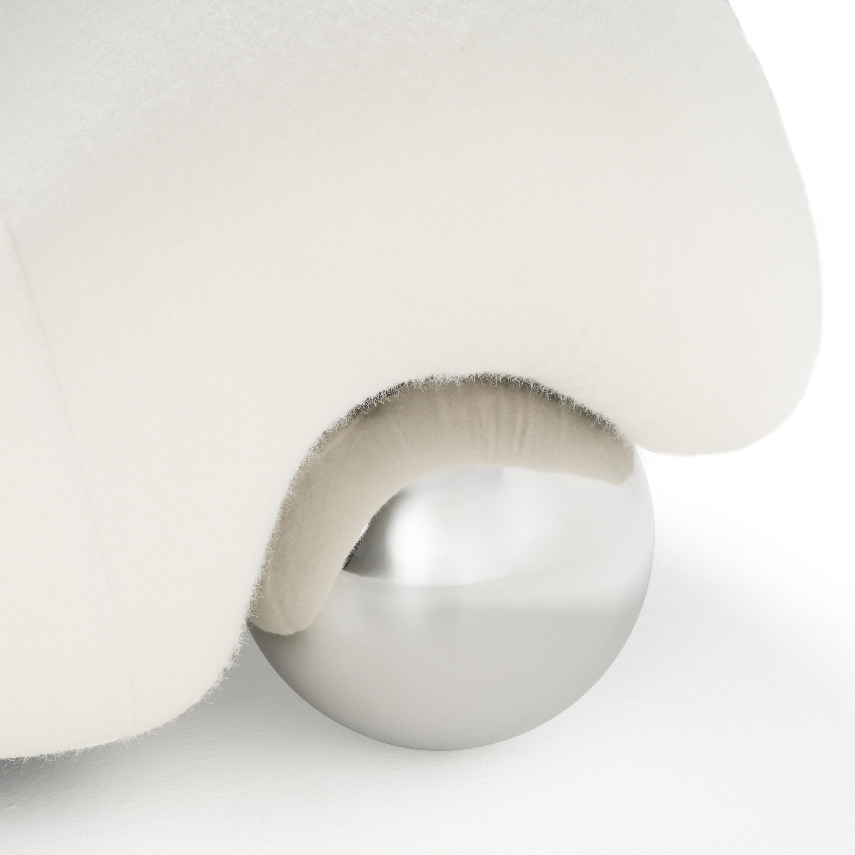 Divani Casa Fortune - Contemporary White Fabric Sofa