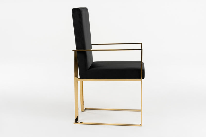 Modrest Fowler - Modern Black Velvet Dining Chair