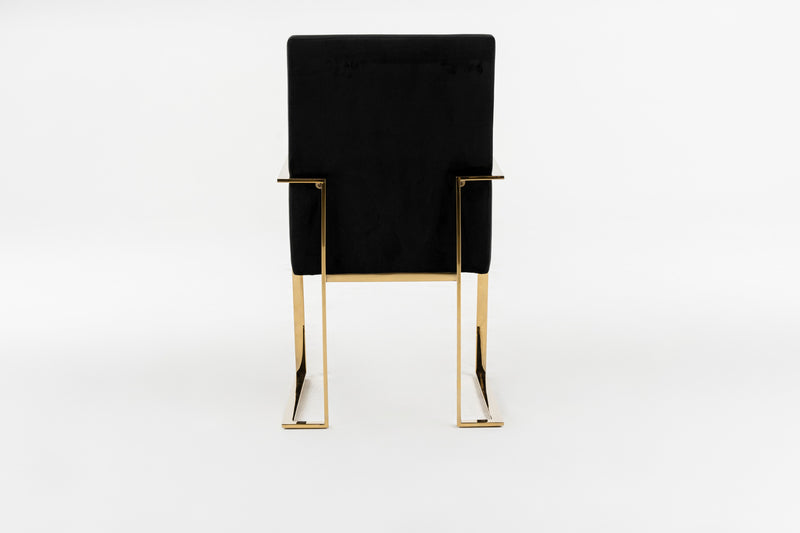 Modrest Fowler - Modern Black Velvet Dining Chair