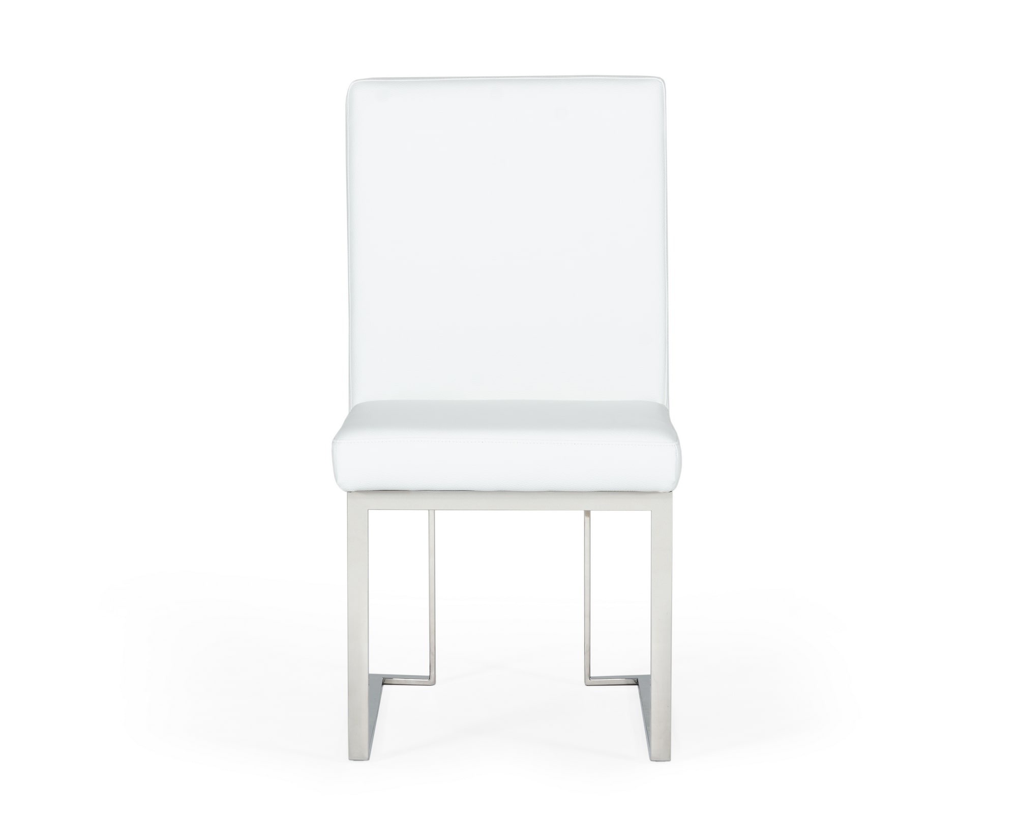 Modrest Fowler - Modern White Leatherette Dining Chair Set of 2