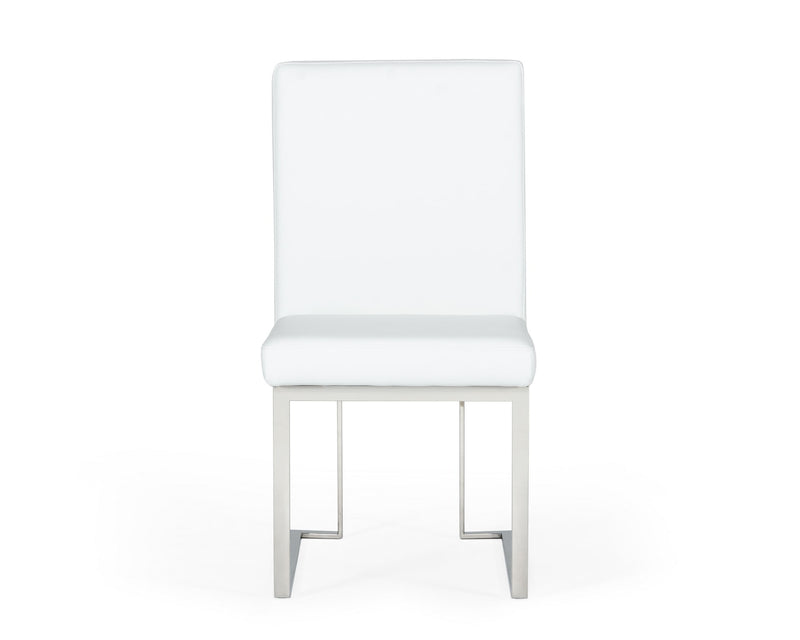 Modrest Fowler - Modern White Leatherette Dining Chair Set of 2