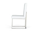 Modrest Fowler - Modern White Leatherette Dining Chair Set of 2