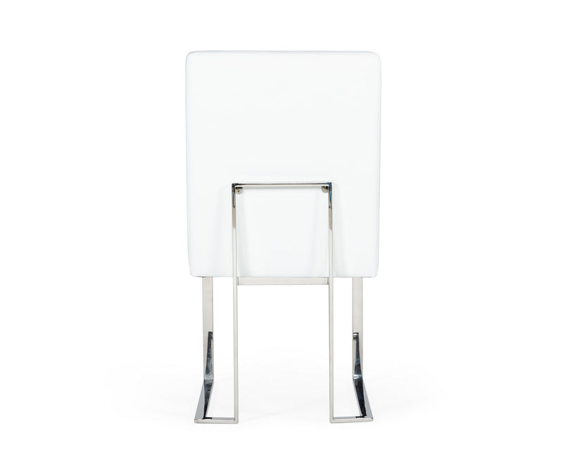 Modrest Fowler - Modern White Leatherette Dining Chair Set of 2
