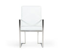 Modrest Fowler - Modern White Eco-Leather Dining Armchair