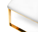 Modrest Frankie - Contemporary White & Gold Dining Chair