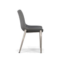 Modrest Frasier - Modern Grey Eco-Leather Dining Chair (Set of 2)