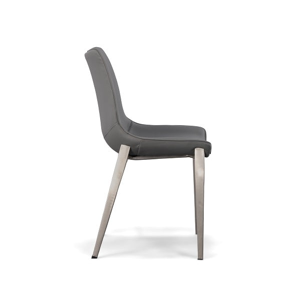 Modrest Frasier - Modern Grey Eco-Leather Dining Chair (Set of 2)