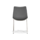 Modrest Frasier - Modern Grey Eco-Leather Dining Chair (Set of 2)