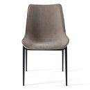 Modrest Frasier - Modern Light Grey Eco-Leather Dining Chair (Set of 2)