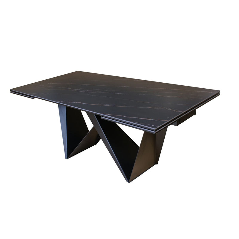 Modrest Fritz - Modern Black Extendable Ceramic Dining Table