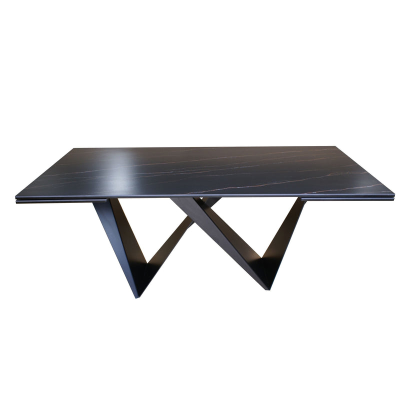 Modrest Fritz - Modern Black Extendable Ceramic Dining Table