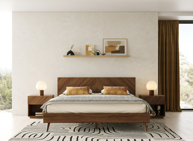 Nova Domus Kamela -Modern Walnut Bed