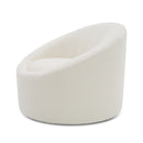 Modrest Frontier - Glam White Fabric Accent Chair
