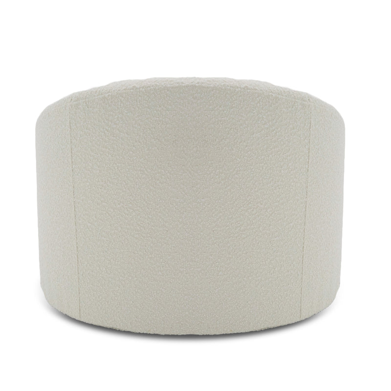 Modrest Frontier - Glam White Fabric Accent Chair