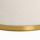 Divani Casa Frontier - Glam Beige Fabric Curved Sectional Sofa with Beige Pillows