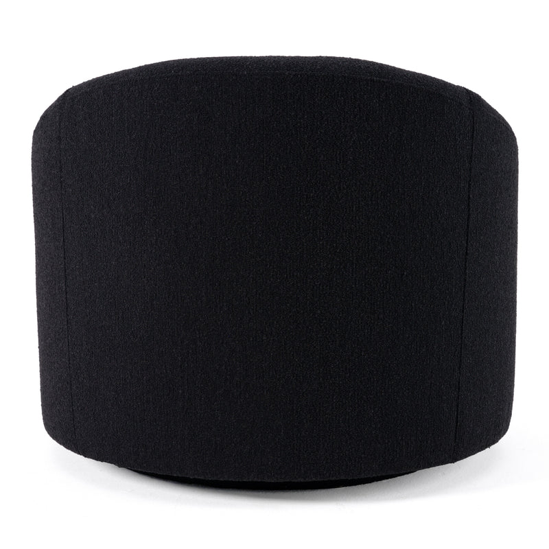 Modrest Frontier - Glam Black Fabric Accent Chair