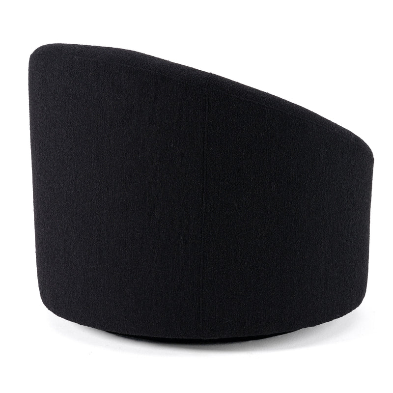 Modrest Frontier - Glam Black Fabric Accent Chair