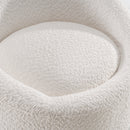Modrest Frontier - Glam Off-White Fabric Accent Chair