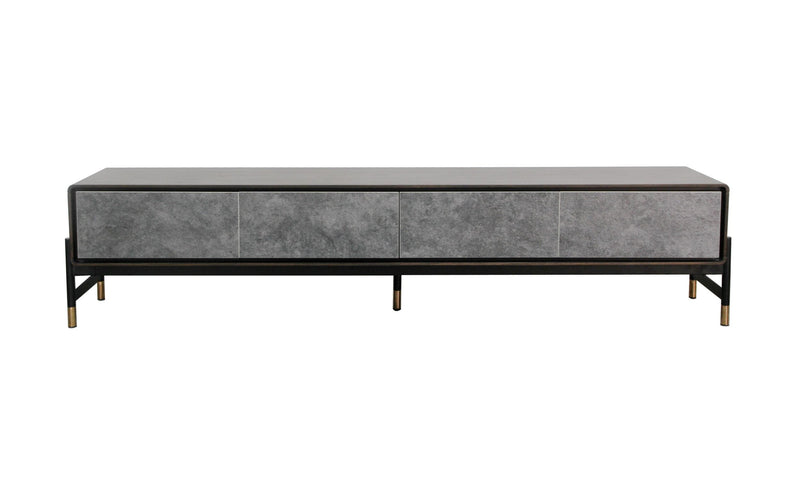Modrest Gabrielle - Contemporary Acacia & Gold TV Stand