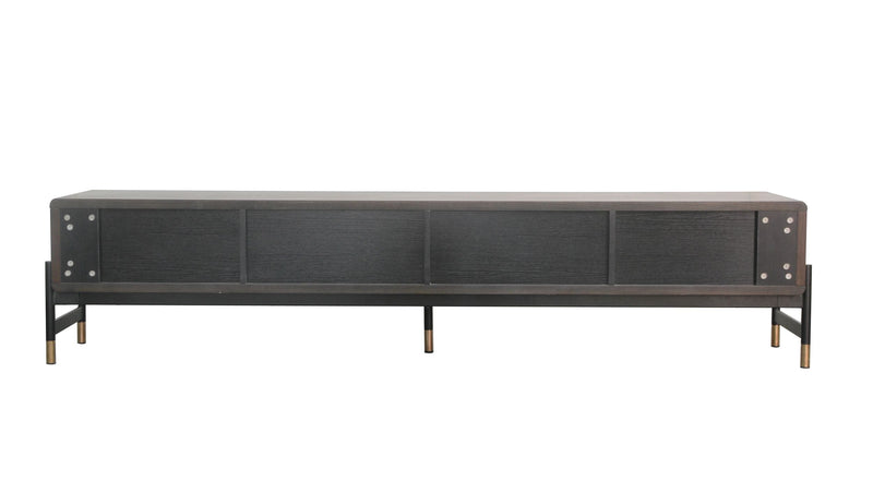 Modrest Gabrielle - Contemporary Acacia & Gold TV Stand