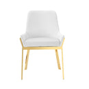 Modrest Ganon - Modern White & Gold Dining Chair