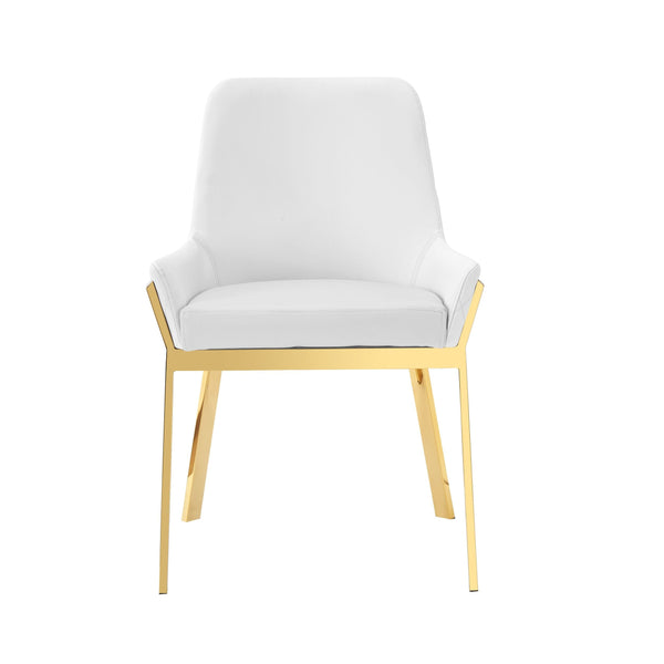Modrest Ganon - Modern White & Gold Dining Chair