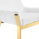 Modrest Ganon - Modern White & Gold Dining Chair