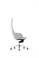 Modrest Gates - Modern White High Back Executive Office Chair