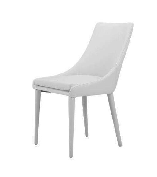 Modrest Lane Modern White Leatherette Dining Chair
